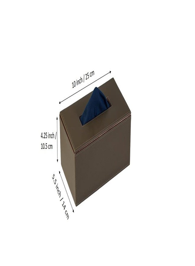 Azyeea Leather Tissue Box Holder | Paper Napkin Holder | Tissue Dispenser Organizer for Car Home Hotel Dinning Table | Eco-Friendly | Refillable | Handcrafted | 100 Pulls 2-ply (Brown) - Image 5
